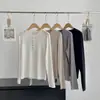 Camisa Base Trançada de Lã Tencel com Botão de Concha, Camisa Henley de Gola Redonda Amiga da Pele, Camiseta Solta de Manga Longa Emagrecedora