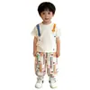 Conjunto de Camisetas de Manga Corta de Verano para Niños, Nuevo Conjunto Casual de Manga Corta Estilo Coreano para Niños Pequeños y Medianos, Ropa Infantil de Dos Piezas al por Mayor