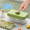 Forma de Cubos de Gelo Bandeja de Gelo de Grau Alimentício Caixa de Pressão Modelo para Fazer Gelo para Uso Doméstico com Tampa Armazenamento Gadget de Geladeira
