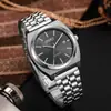 Reloj Ouki para Hombre Correa de Acero Simple Nautilus Moda de Negocios 2025 Nuevo Calendario Reloj de Cuarzo Reloj