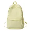 Bolsa de Ombro Dupla Cor Sólida Estilo Simples Unissex Estudantes Grande Capacidade Leve Cor Sólida Mochila Escolar Mochila Diária Novo Estilo 2026