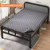 Cama individual plegable para uso doméstico, cama sencilla para dormitorio de adultos, cama de tablero duro para habitación de alquiler, cama de acompañante, cama extra, cama de hierro portátil