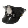 Sombrero Policial Octogonal de Cuero Negro Sombrero Unisex para Adulto Accesorio Novedoso Sombrero de Uniforme Fiesta Comercio Exterior Sombrero Octogonal Europeo y Americano