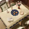 Toalha de Mesa de Luxo Leve de Alta Qualidade Impermeável e à Prova de Óleo Estilo Retro Americano Dopamina Tapete para Mesa de Jantar Estilo Ins Toalha de Mesa para Mesa de Centro