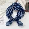 68 Algodón y Lino Estilo Coreano Pañuelo Cuadrado Pequeño para Mujer Primavera y Otoño Versátil Suave Transpirable Protección para el Cuello Pañuelo Fino Decorativo Pañuelo Pequeño