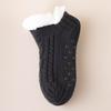Calcetines de Piso de Invierno para Adultos, Zapatos y Calcetines Cálidos Antideslizantes para el Hogar, Forrados de Felpa y Engrosados, Calcetines Cortos de Color Sólido para Dormir en Interiores, Maternidad