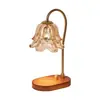 Lámpara de Aromaterapia de Lirio del Valle, Lámpara para Derretir Cera, Lámpara de Mesita de Noche Retro Francesa para Dormitorio, Luz Ambiental Decorativa para el Hogar, Lámpara de Mesa con Fragancia sin Llama