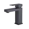 Grifo cuadrado para lavabo de acero inoxidable 304 con acabado cepillado dorado, para baño, de un solo agujero, para agua fría y caliente, transfronterizo