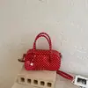 Bolso de Bowling de Lunares Estilo Coreano de Nicho para Mujer, Nuevo Modelo Verano 2026, Bolso de Mano de Nicho, Bolso Cruzado, Bolso de Hombro para Viajes Diarios