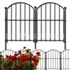 Cerca de Jardim À Prova de Ferrugem Arco Cerca de Metal Quintal Divisória de Animais Cerca Barreira Chão Exterior Cerca para Animais de Estimação