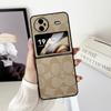 Para VIVO X Flip Funda para Teléfono con Pantalla Plegable Funda de Cuero con Patrón Retro Cubierta Trasera Zflip5 Funda Protectora PC Todo Incluido