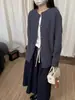 Cárdigan de punto con botones y cuello redondo de talla grande para mujer, estilo nuevo de otoño 2026, suéter abrigo de manga larga, suelto y casual