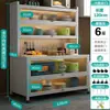Estante de Almacenamiento de Cocina Aparador en Capas 1200 Piso Multicapa Horno de Microondas Olla Altura Gabinete de Almacenamiento a Prueba de Polvo