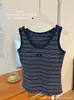 Nuevo Chaleco Camisola Rayado de Tallas Grandes para Otoño e Invierno con Copas en el Pecho, de Moda para Mujeres con Curvas, Adecuado para Usar en Capas o Solo, con un Tejido Cepillado que Delgaza y Resalta la Espalda
