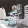 Caja de Almacenamiento Transparente de Acrílico de Cuatro Capas a Prueba de Polvo Tipo Cajón Multifuncional Organizador de Cosméticos Gafas Almacenamiento en Huecos