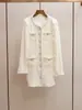 Vestido Elegante de Manga Longa com Gola Redonda e Botões, Estilo Novo da Primavera, com Contas, para Mulheres, de Alta Qualidade, da Shenzhen Nanyou