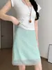 Vestido Floral Fresco y Elegante Estilo Coreano, Vestido Bodycon de Encaje Fresco de Verano de Cintura Alta Energético, Vestido de Cola de Pez Estilo Vacaciones Línea A