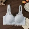 Sutiã de Renda Sem Fio com Bojos Perfurados, Respirável, Suportador, Confortável, Leve, Sutiã Ajustável, Sutiã Redutor Lateral