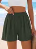 2026 Ropa Transfronteriza Europea y Americana Tume Amazon Nuevo Verano Deportivo Casual Holgado Moda Bolsillo Color Sólido Pantalones Cortos para Mujer