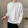 Nueva Camiseta de Manga Larga con Cuello Redondo para Primavera y Otoño 2025, Sudadera Gruesa Versátil de Moda, Camiseta Básica Unisex