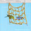 Red de escalada tejida de colores para loros, hamaca de juguete para pájaros para ardillas, hámsteres y petauros del azúcar, venta al por mayor transfronteriza