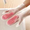 Luvas Mágicas para Lavar Louça Luvas com Escova Luvas Impermeáveis Duráveis para Lavanderia para Limpeza Doméstica Luvas Domésticas