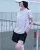 Auténtico en Traje Deportivo Ligero de Oxígeno para Mujer, Transpirable de Verano para Correr al Aire Libre Estilo Coreano Manga Corta Pantalones Cortos Casual Delgado para Mujer