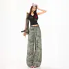Jeans Retro Americanos con Estampado de Leopardo para Mujer, Nuevo Estilo de Primavera, Pantalones de Pierna Ancha Rectos Sueltos con Caída Larga, de Moda
