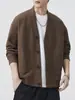 Ropa para Hombre Fengshe / Nuevo Cardigan Retro Japonés de Punto Waffle para Hombre Chaqueta de Manga Larga Sudadera de Corte Holgado