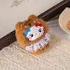 Touca de Pelúcia Desenho Animado Macia e Fofa, Pingente de Boneca Gato, Acessórios para Bolsa de Sapatos, Chaveiro, Acessórios para DIY de Bonecas