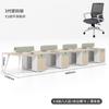 Escritorio Sencillo y Moderno para Personal Muebles de Oficina para 24/6 Personas Combinación de Escritorio y Silla para Empleado de Oficina Portatarjetas