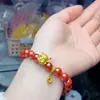 Arena Imperial con Contenido Medio Combinado con Pulsera de Accesorios Nezha, Sencillo, Versátil, Moderno y Exquisito, Pulsera Unisex, Producto para Transmisión en Vivo