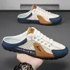 Sapatos Masculinos Baotou 2025 Verão Novo Conjunto Chinelos Casuais Slip-on Preguiçosos Sem Salto Sapatos da Moda Transfronteiriços