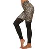 Europa y Estados Unidos nuevo sexy moda estampado de leopardo costuras leggings pantalones de yoga fitness mujer poliéster mate