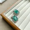 Brincos de Flor de Gelo de Zircônia Estilo Retrô com Novo Design Chinês, Brincos de Estilo Nacional, Colar Levemente Luxuoso e de Alta Qualidade