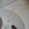 Mini Colar de Titânio com Diamante Único para Mulheres TikTok Explosões Joias da Moda Acessórios Pingente Corrente para Clavícula Colar 18K