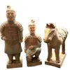 Ejército de Terracota de Xi'an Souvenir Figura de Cerámica Pintada Adorno Cultural Creativo Regalo de Turismo Especialidad de Shaanxi Caja de Regalo Portátil 5 Piezas