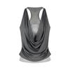 Camisola Patchwork Falsa de Dos Piezas con Cuello Alto para Mujer, Ropa Exterior de Verano Ajustada sin Mangas con un Diseño Elegante y Top de Bloques de Color