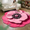 Alfombra de Piso de Terciopelo de Cristal Estéreo 3D de Plantas y Flores Transfronteriza, Decoración de Sala de Estar, Alfombrilla para Mesa de Café y Sofá, Manta Absorbente para Mesita de Noche de Dormitorio