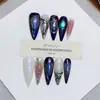 Daiyueda Unhas Vestíveis Puras Feitas à Mão Outono e Inverno Novo B330 Totalmente Pintadas à Mão e Esculpidas Elegantes Adesivos de Arte para Unhas Estilo Exportação