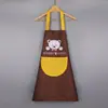 Avental de Casa Impermeável e à Prova de Óleo Limpa Mãos Avental de Cozinha para Cozinhar Versão Coreana Criativo Fofo Urso Avental com Alça no Pescoço Atacado