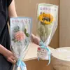 Día del Maestro Bolsa Individual Arreglo de Flores de Girasol Bolsa para Ramo Pequeño Papel de Regalo Flores Bolsa Multirramo Materiales de Empaque DIY
