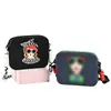 Bolso bandolera para teléfono con pantalla plegable de silicona, monedero de diosa de nuevo estilo con cremallera, bolsa de maquillaje de dibujos animados impermeable portátil