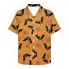 Camisa Casual de Manga Curta com Gola Nova para Homem Amazon Transfronteiriça Camisa com Estampa 3D de Halloween Tops Masculinos e Femininos