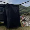 Tenda de Carro para Exterior com Cortina de Chuveiro Preta de Privacidade, Toldo Lateral, Cortina de Banho ao Ar Livre para Acampamento