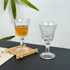 Harmony Home High-End Luxuoso Copo de Licor de Boca Larga Estilo Europeu Embossado de Haste Curta Copo de Uísque