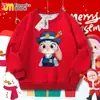 Nueva Sudadera Redonda Infantil de Zootopia Otoño e Invierno Forrada de Polar Versátil para Niños Mayores Sudadera de Navidad
