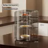 Cubierta de alimentos transparente multicapa para uso doméstico, a prueba de polvo y conservadora de alimentos, apilable para almacenamiento en la cocina y la mesa del comedor