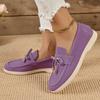 Otoño 2023 Nuevos mocasines de estilo británico que combinan con todo para mujer Primavera y otoño Zapatos planos cómodos sin cordones de talla grande