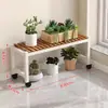 Novo Modelo 2025 Carrinho de Flores com Rodas para Sala de Estar, Suporte de Chão, Rack de Armazenamento Móvel para Varanda, Suporte de Vasos de Flores Escalonado Multicamadas